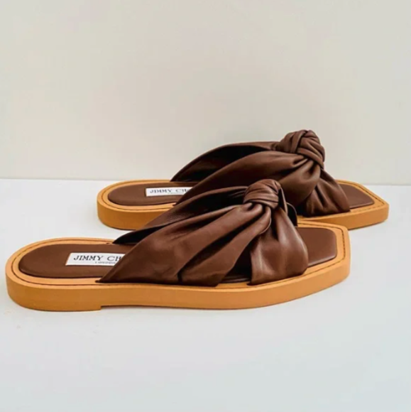 Leather Slide Sandals